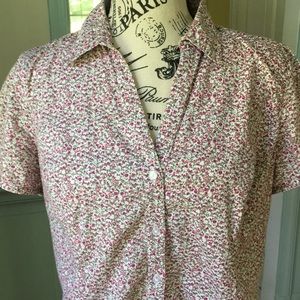 Floral button down shirt